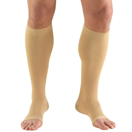 MEDIA DE COMPRESIÓN UNISEX HASTA LA RODILLA PUNTERA ABIERTA 20 - 30 mmHg
